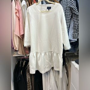 Avon Lane white drop waist ruffle dress